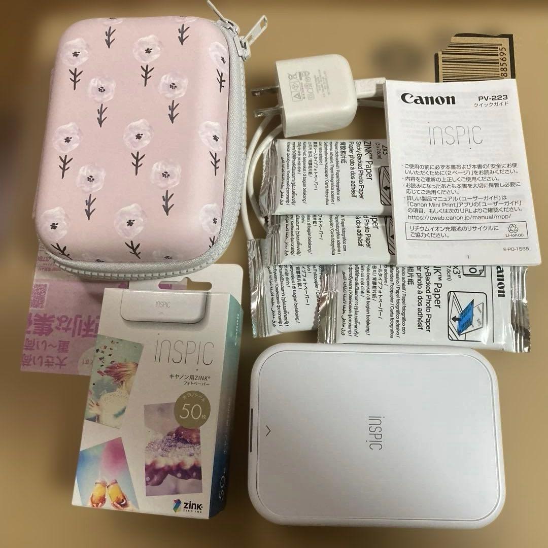 新品同様！Canon iNSPiC PV-223 ミニフォトプリンター