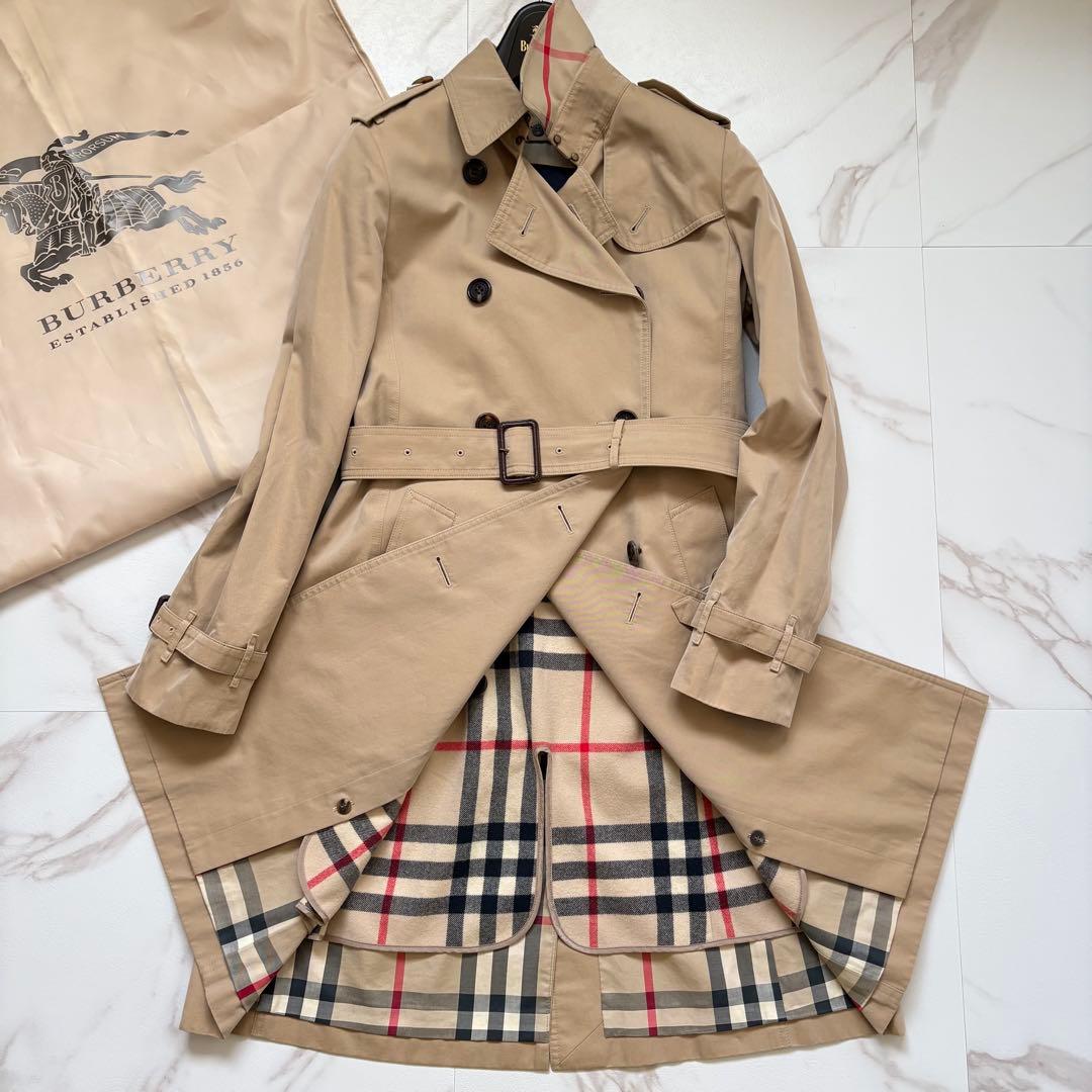 美品◆バーバリーロンドン ハニーベージュ ライナー付 トレンチコート 36