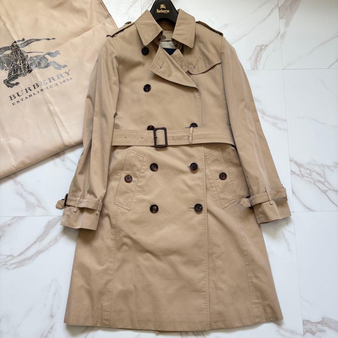 美品◆バーバリーロンドン ハニーベージュ ライナー付 トレンチコート 36