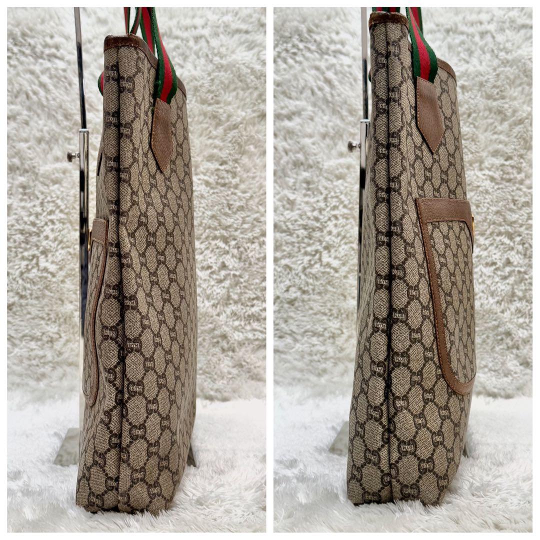 GUCCI グッチプラス GG シェリーライン トートバッグ PVC ゴールド