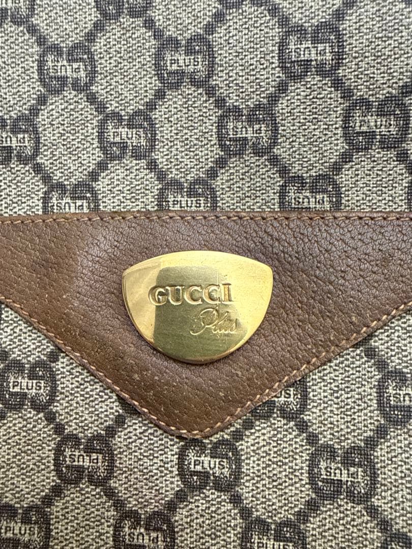 GUCCI グッチプラス GG シェリーライン トートバッグ PVC ゴールド