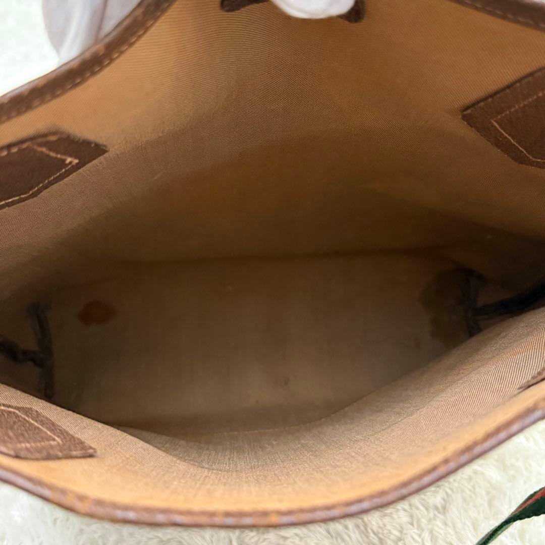 GUCCI グッチプラス GG シェリーライン トートバッグ PVC ゴールド