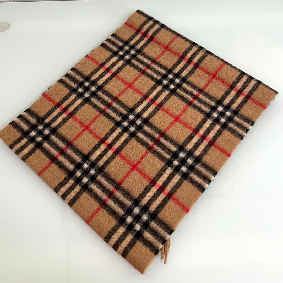 『美品』Burberrys バーバリーズ ノバチェック カシミヤ100%マフラー