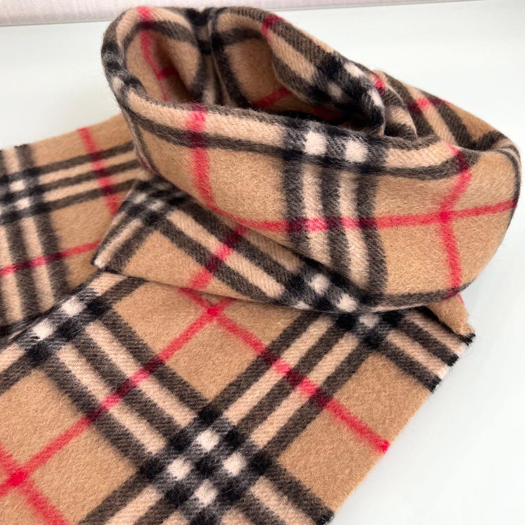 『美品』Burberrys バーバリーズ ノバチェック カシミヤ100%マフラー