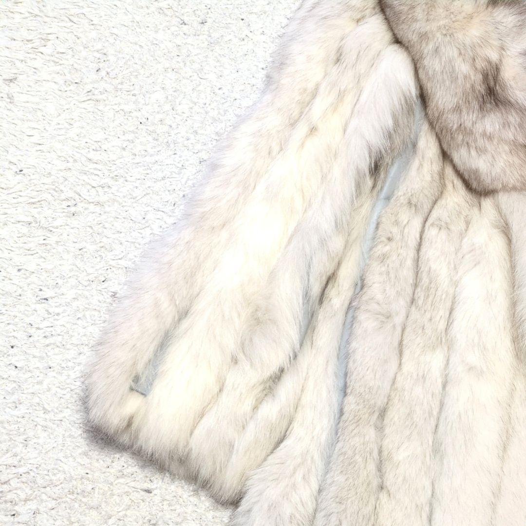 2-22【高級毛皮】フォックスファーコート　サイズ11