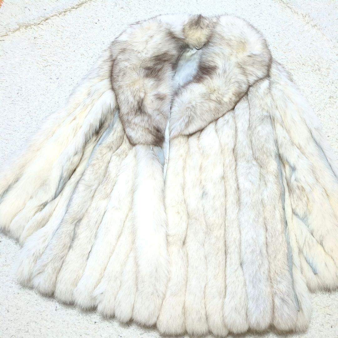 2-22【高級毛皮】フォックスファーコート　サイズ11