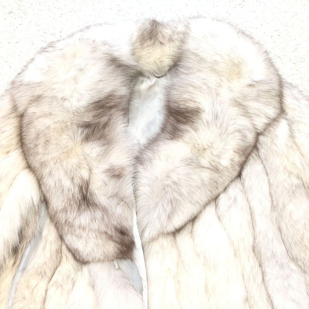 2-22【高級毛皮】フォックスファーコート　サイズ11