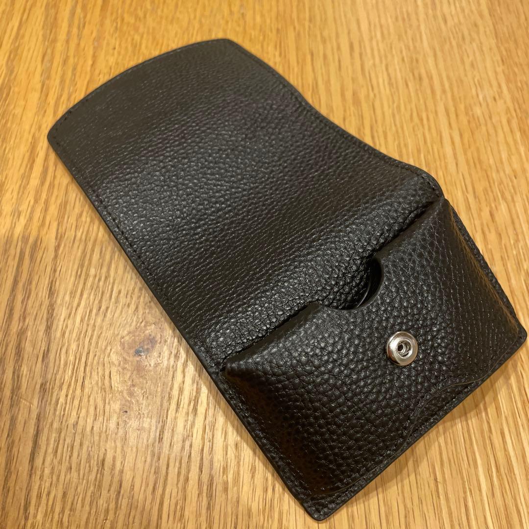 レザー　ブラック 三つ折り財布