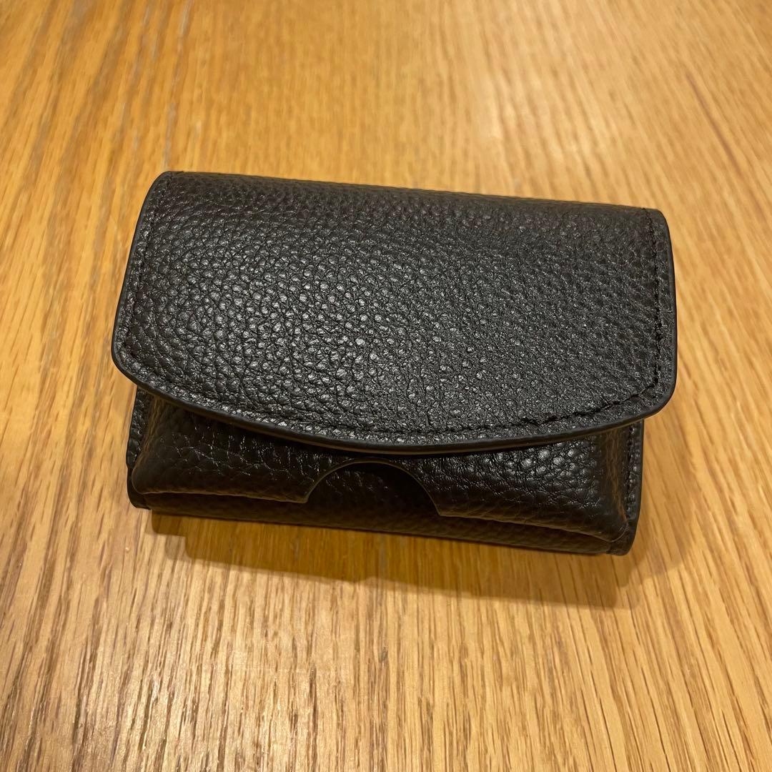 レザー　ブラック 三つ折り財布