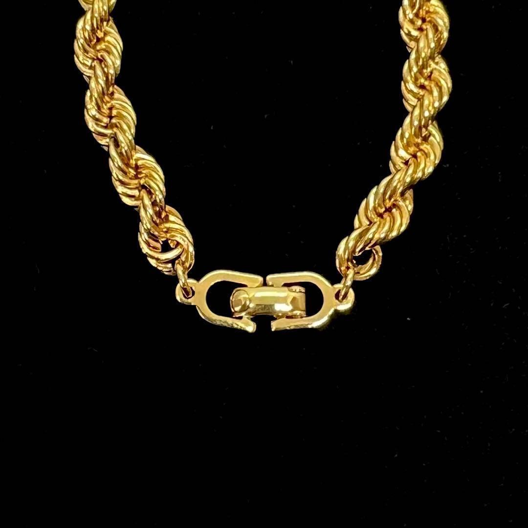 美品✨ Dior クリスチャンディオール ネックレス ゴールド ツイストチェーン