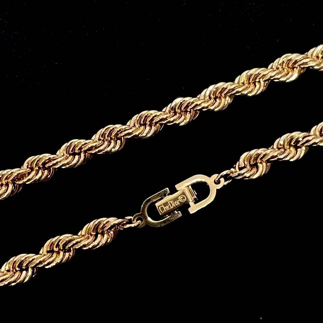 美品✨ Dior クリスチャンディオール ネックレス ゴールド ツイストチェーン