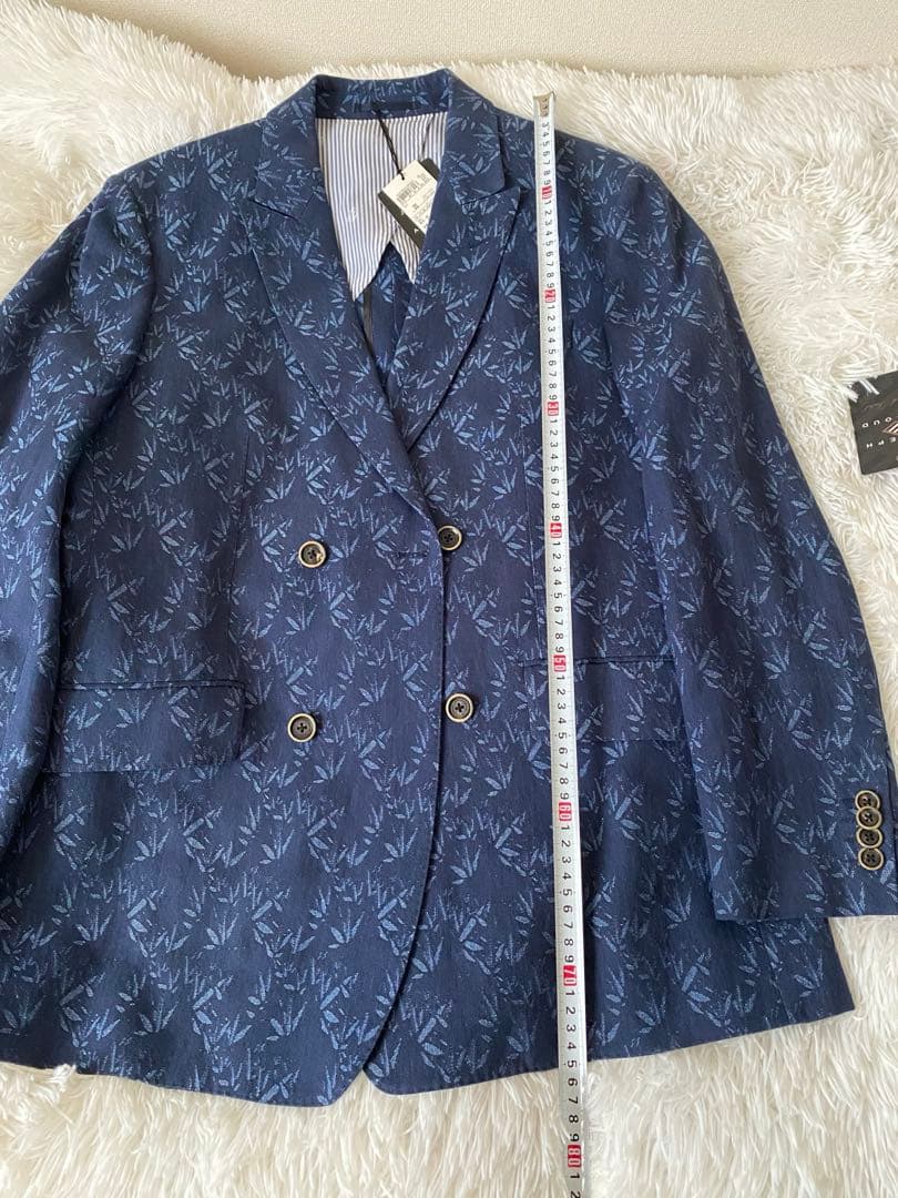 EMMETEX ネイビーダブルブレストジャケット