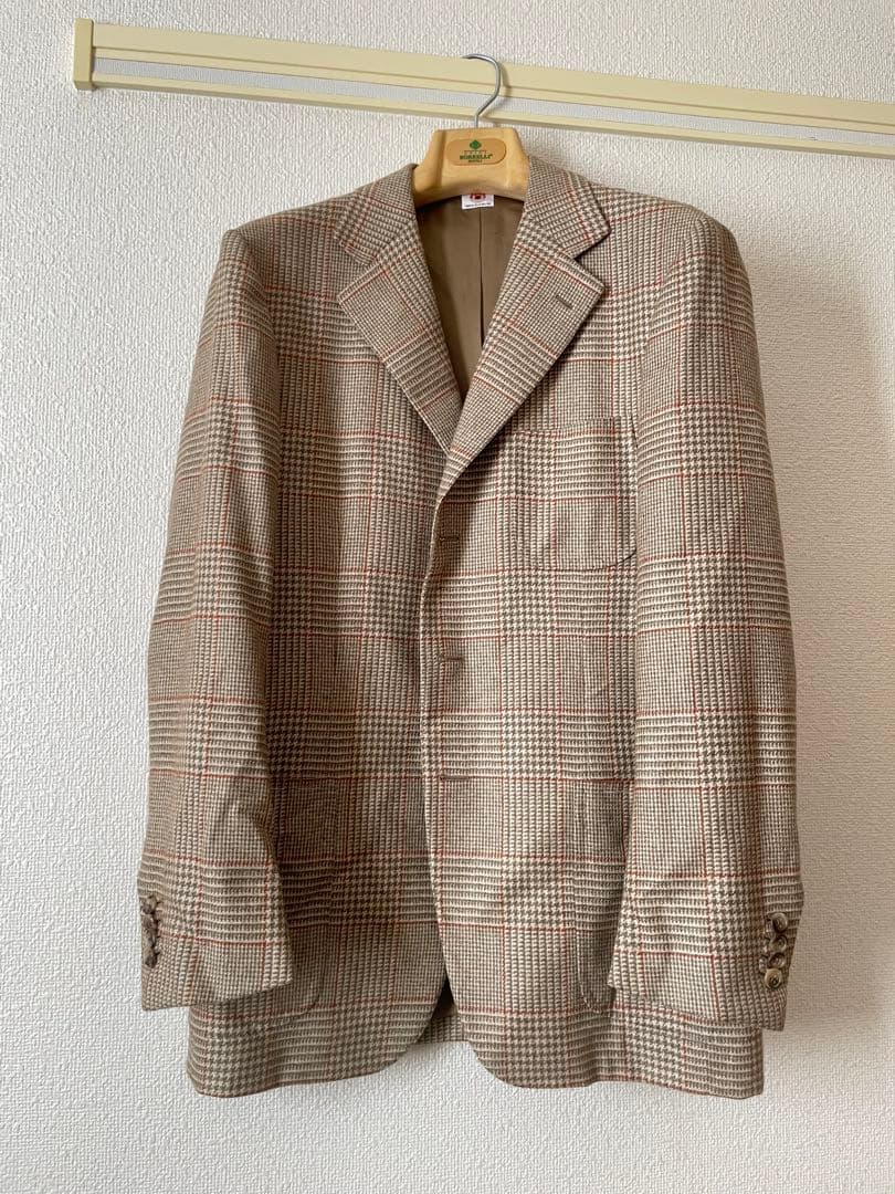 【新品未使用】BORRELLI テーラードジャケット ハウンドトゥース　ボレッリ