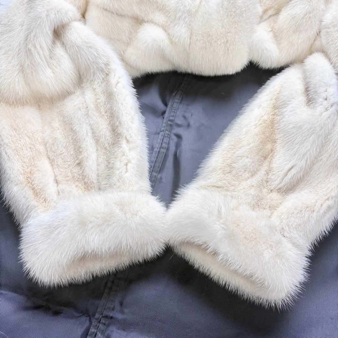 激レア FENDI マキシ丈 パールミンクファー ロングコート 本毛皮 毛並み◎