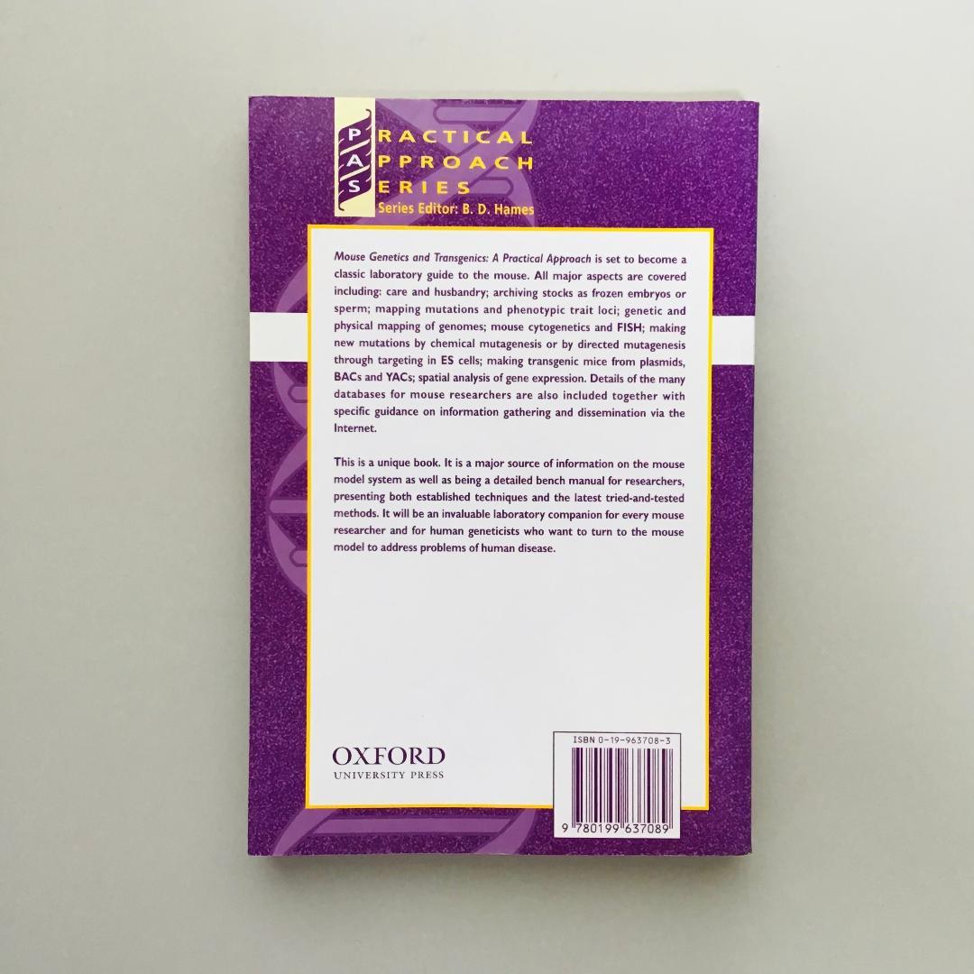 【洋書・専門書】Mouse Genetics and Transgenics