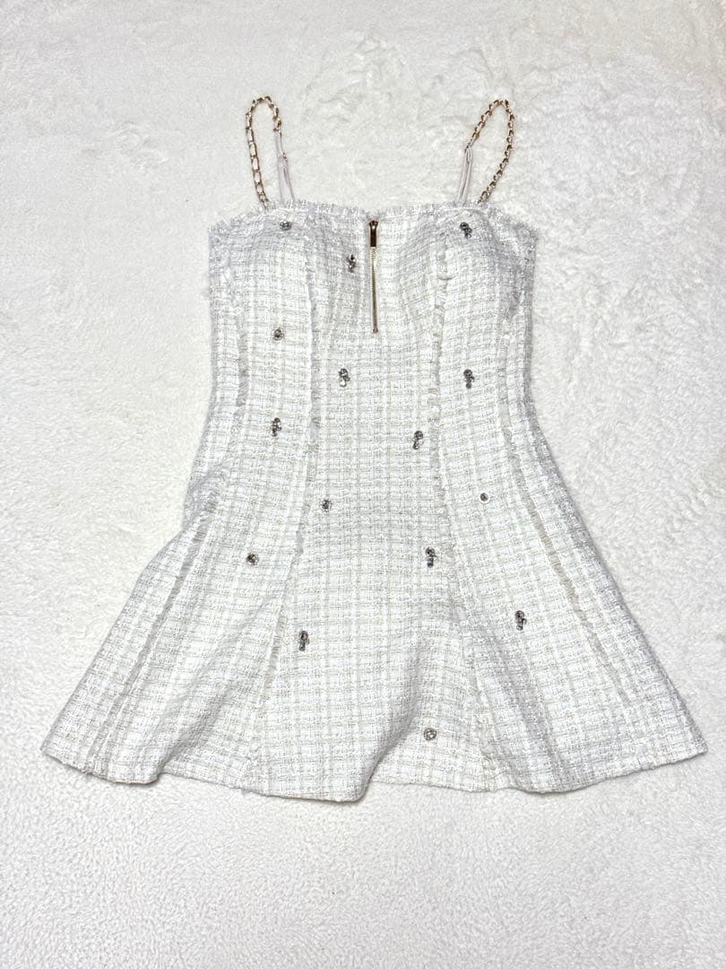 ローブドフルール キャバドレス ホワイト Sサイズ