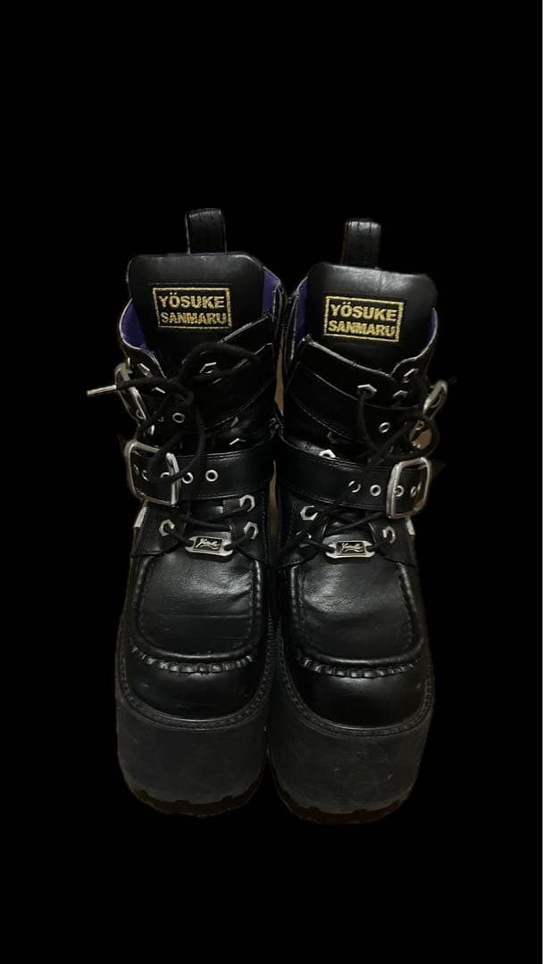 YŌSUKE 厚底ブラックブーツ