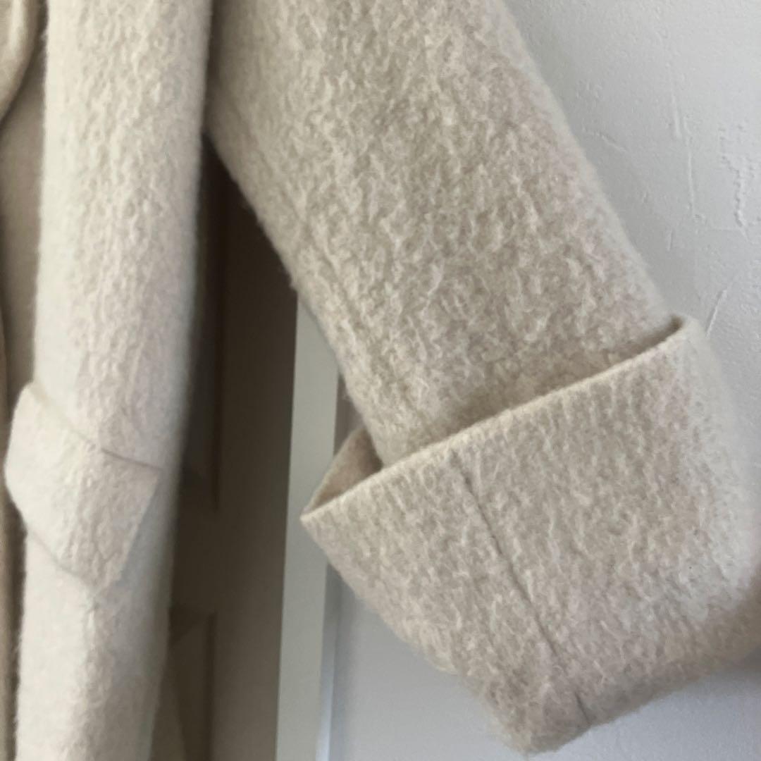 美品ジャーナルスタンダードレサージュ　シャギーウールモヘヤビッグチェスターコート