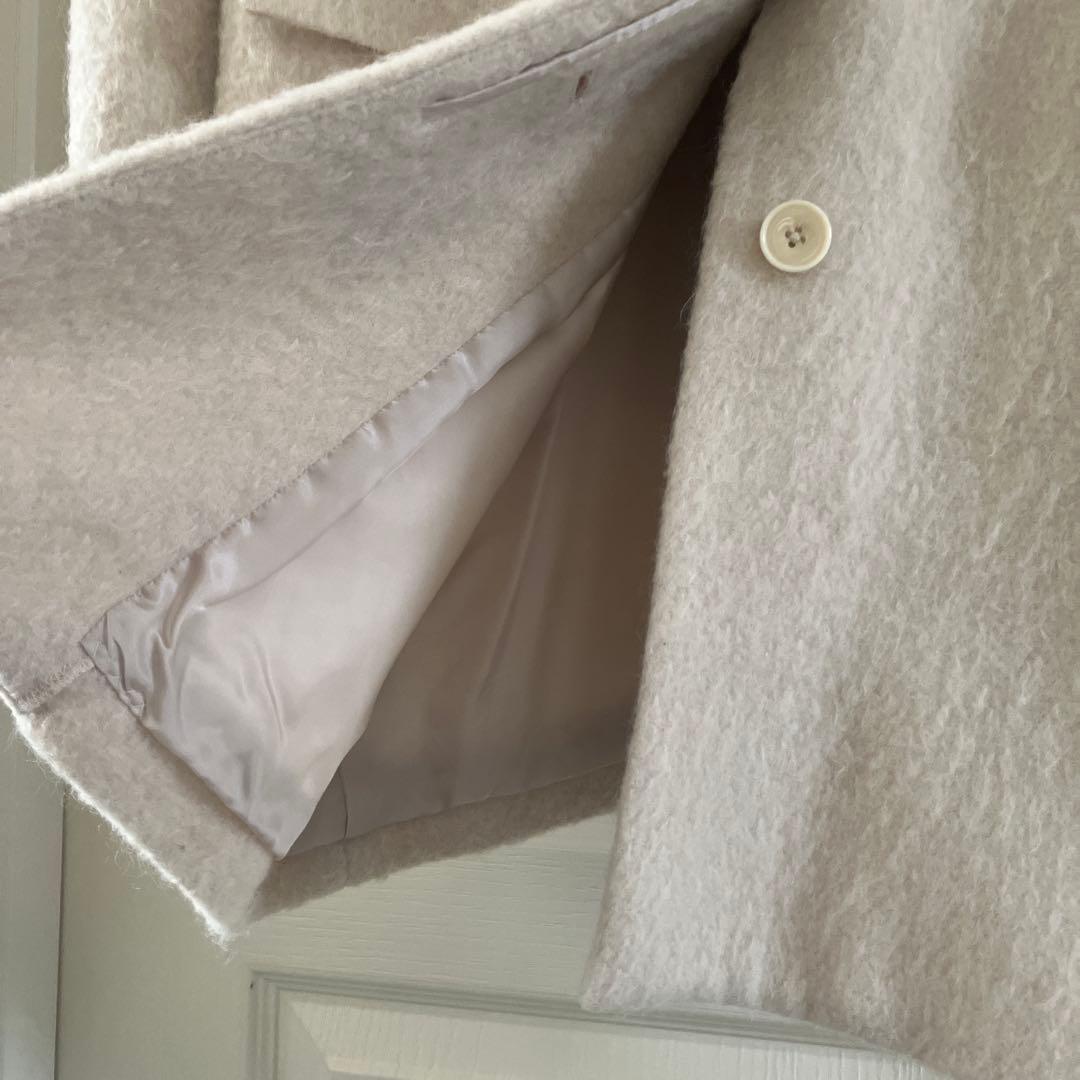 美品ジャーナルスタンダードレサージュ　シャギーウールモヘヤビッグチェスターコート