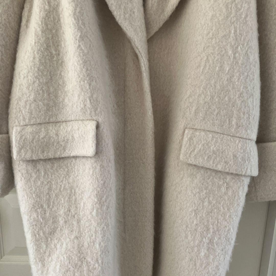 美品ジャーナルスタンダードレサージュ　シャギーウールモヘヤビッグチェスターコート