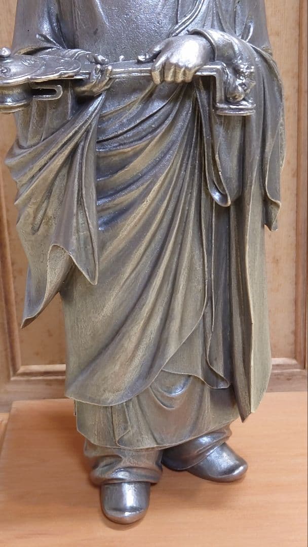 銀製　シルバー925 高村光雲刀　聖徳太子像　1043g