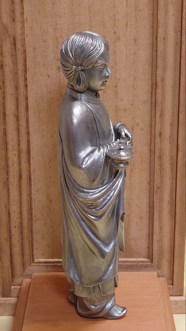 銀製　シルバー925 高村光雲刀　聖徳太子像　1043g