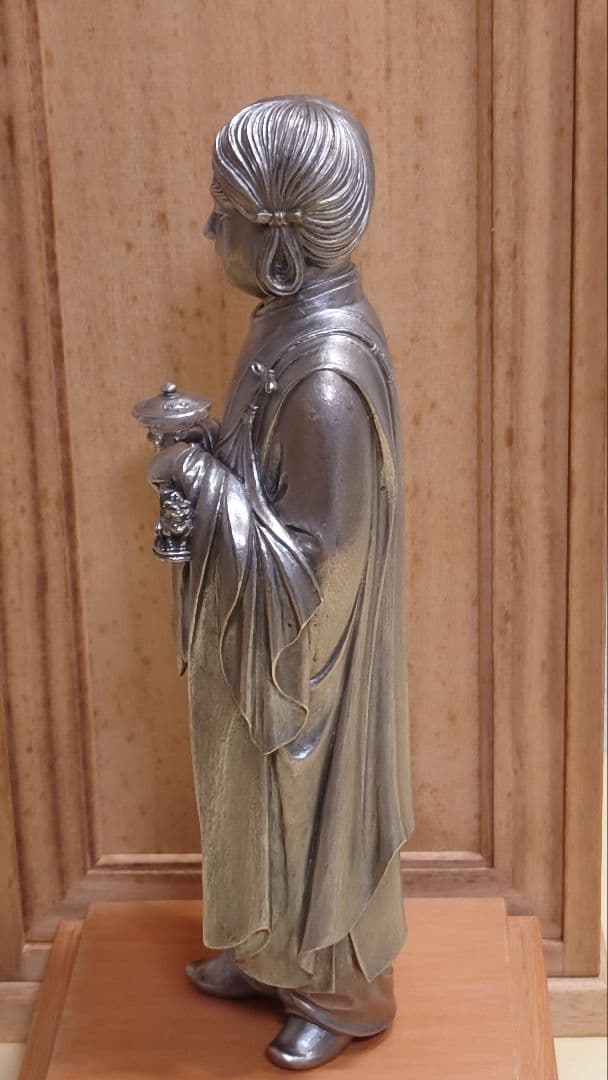 銀製　シルバー925 高村光雲刀　聖徳太子像　1043g