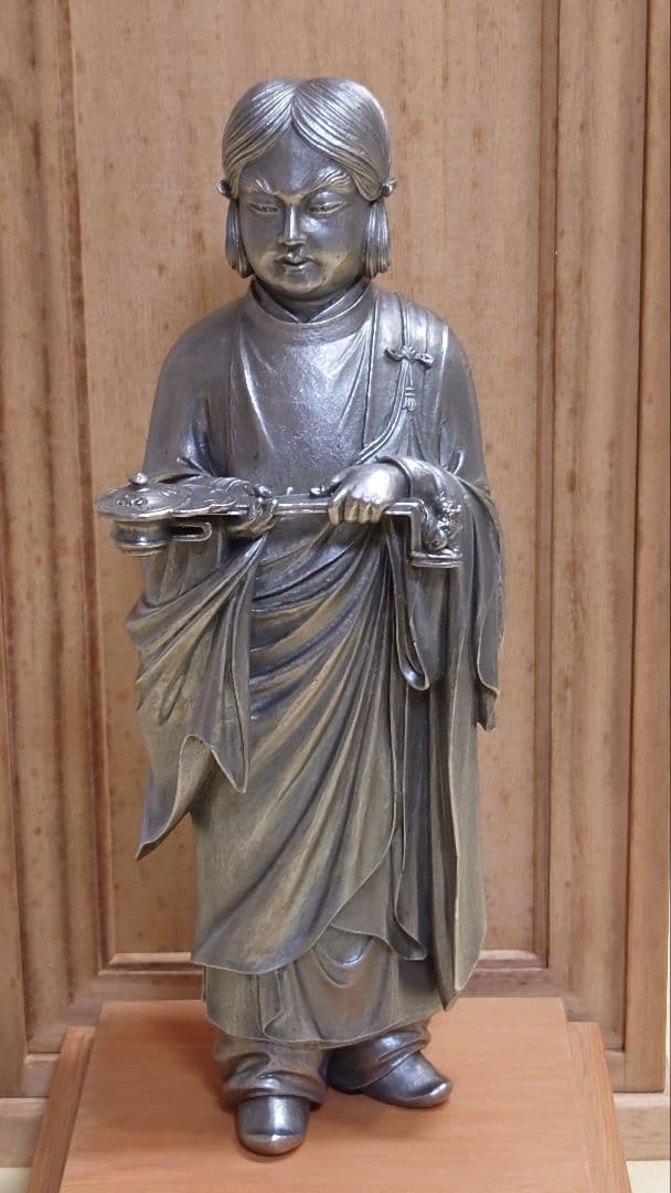 銀製　シルバー925 高村光雲刀　聖徳太子像　1043g