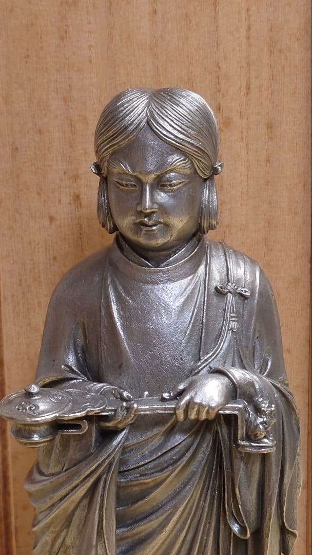 銀製　シルバー925 高村光雲刀　聖徳太子像　1043g