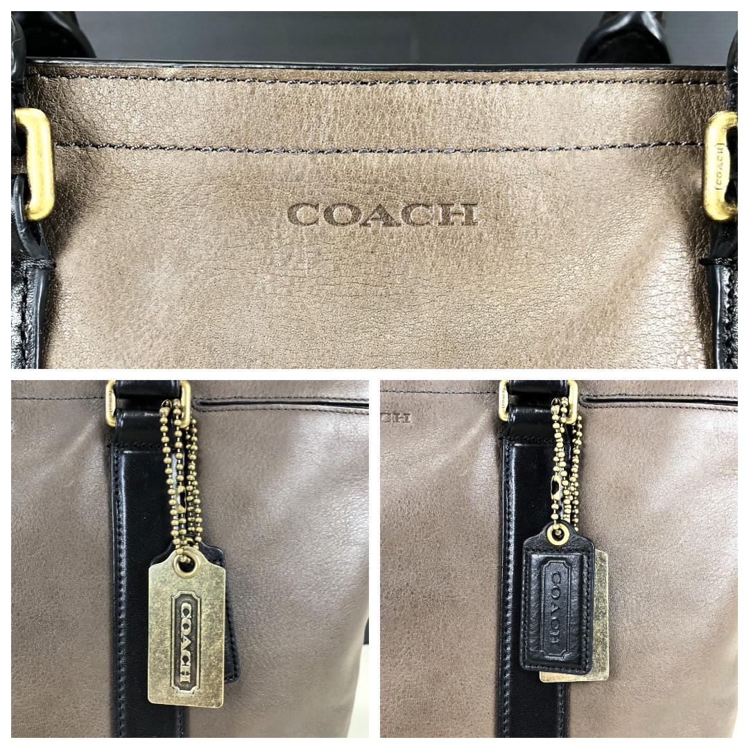 ✨美品♣コーチ☆ブリーカー◆2WAY♡ビジネスバッグ★上質レザー◇大容量☆A4可