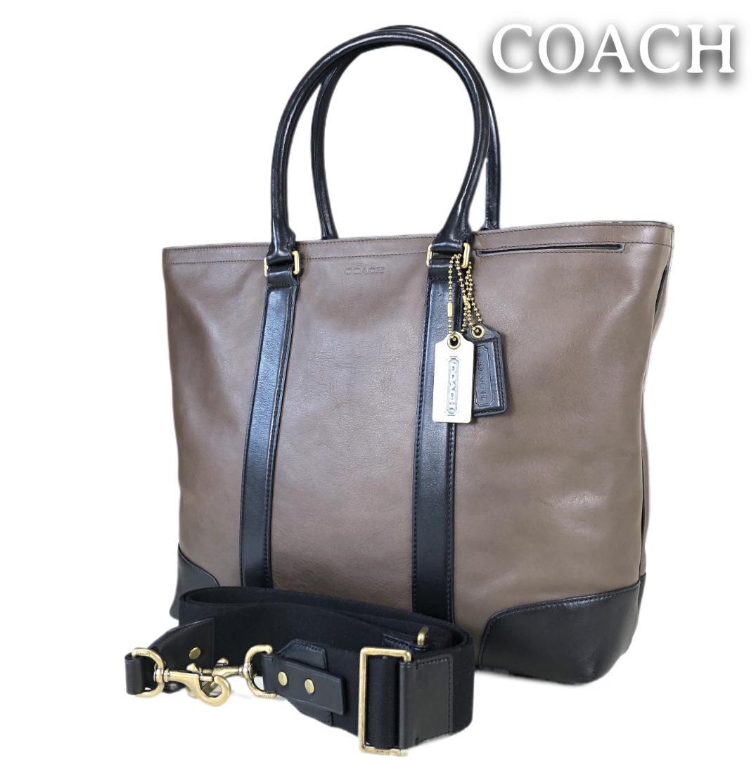 ✨美品♣コーチ☆ブリーカー◆2WAY♡ビジネスバッグ★上質レザー◇大容量☆A4可