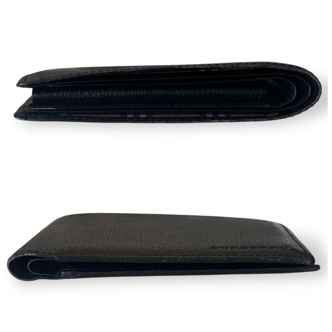 未使用に近い　BURBERRY バーバリー　ブラック 二つ折り財布