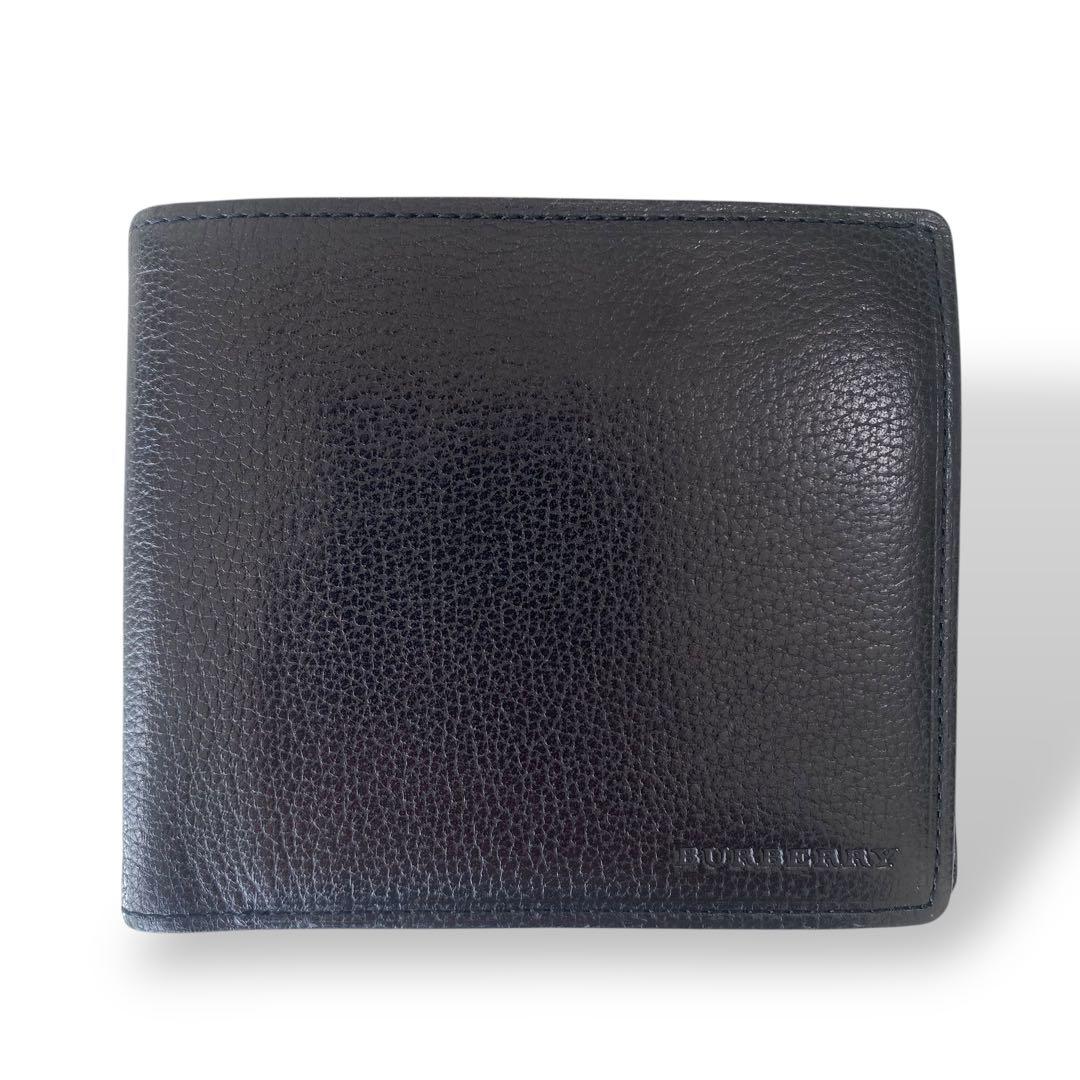 未使用に近い　BURBERRY バーバリー　ブラック 二つ折り財布