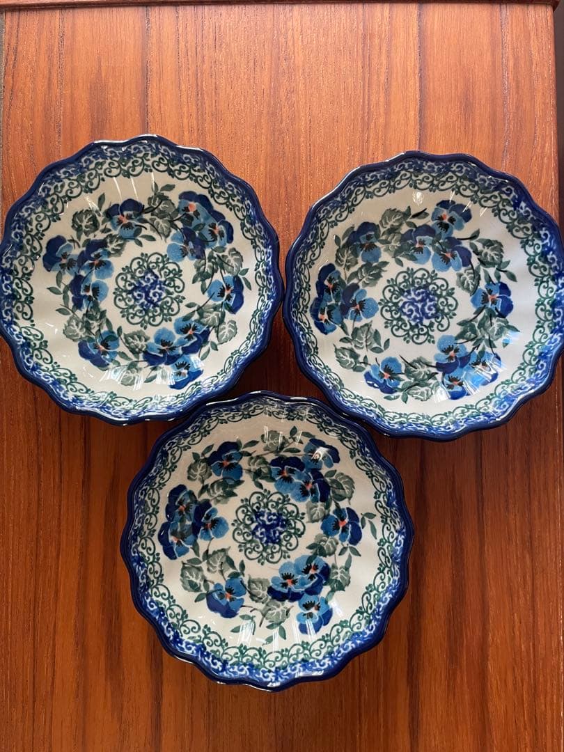ポーリッシュポタリー Polish Pottery / ボウル / 3枚セット