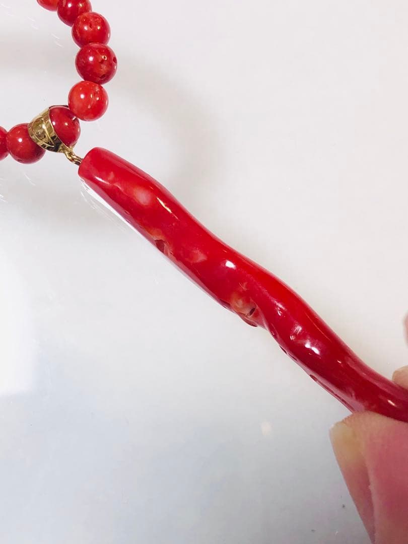 NO-834 k18YG赤枝珊瑚ネックレス