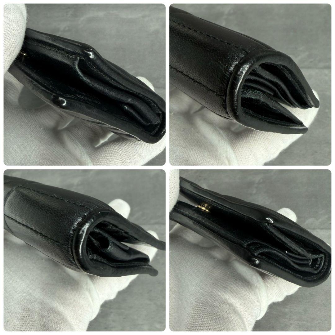 PRADA プラダ ラムスキン 本革 二つ折り財布 ブラック キルティング