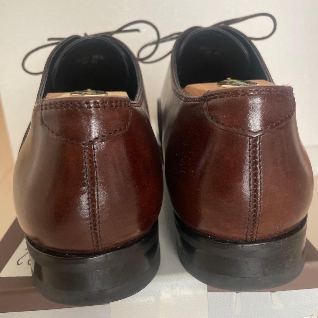 美品 マドラス M421 内羽根ストレートチップ ビジネスシューズ ブラウン