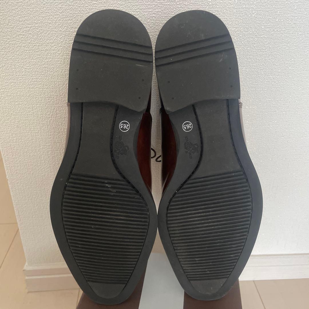 美品 マドラス M421 内羽根ストレートチップ ビジネスシューズ ブラウン