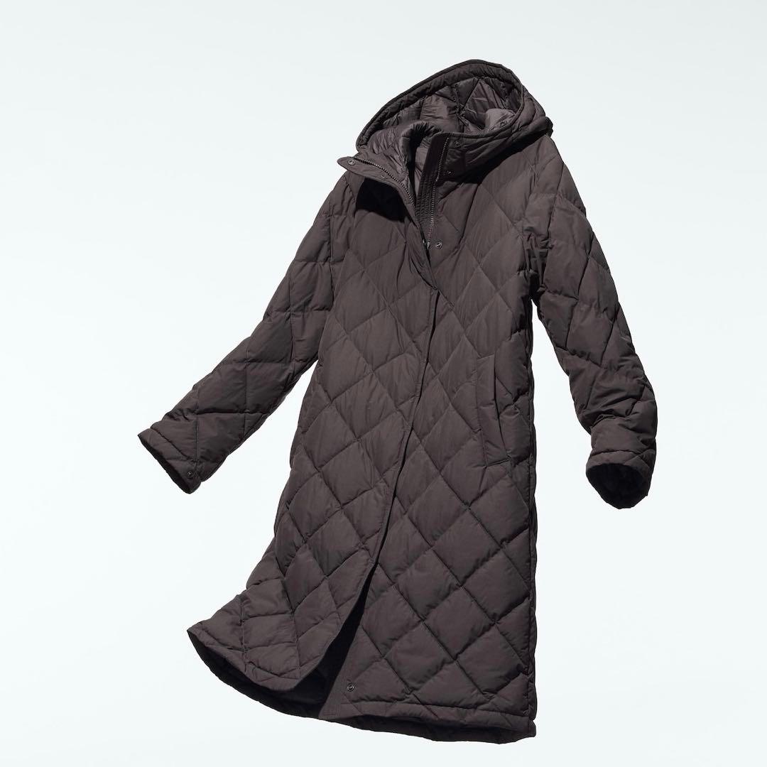 UNIQLOパフテックロングコートリラックスフィット BLACK Lサイズ