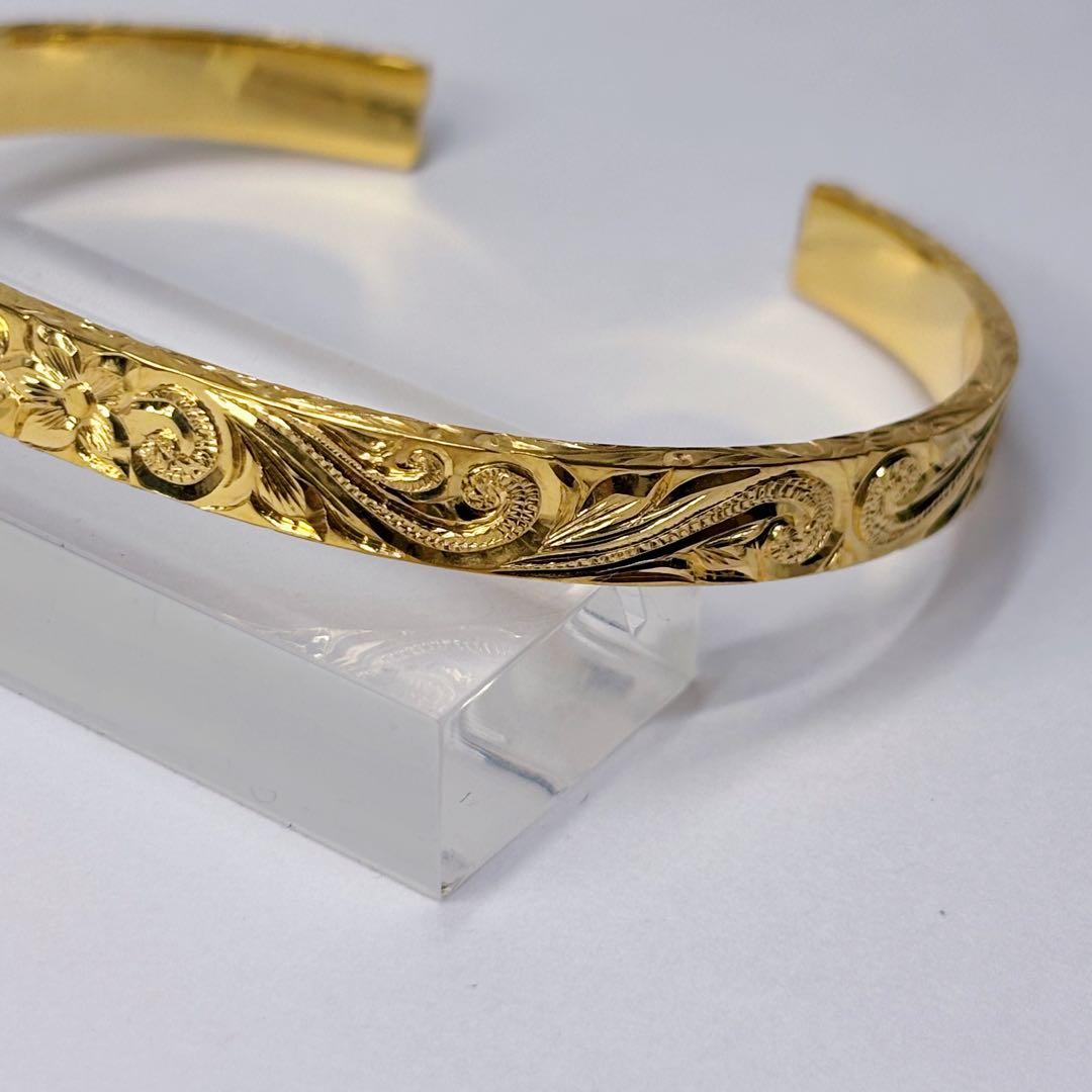 [3面彫り]ヘビーウェイトロイヤルハワイアンバングル