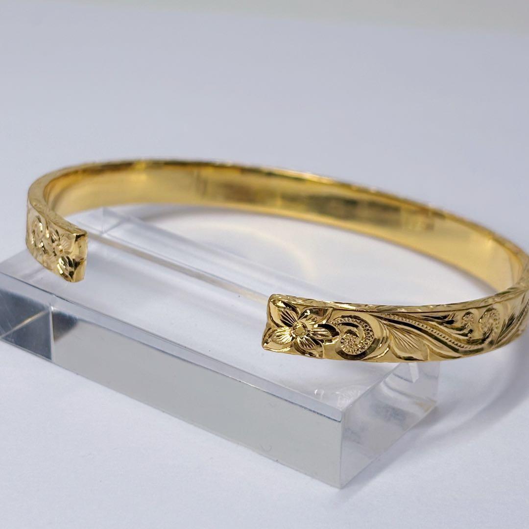 [3面彫り]ヘビーウェイトロイヤルハワイアンバングル