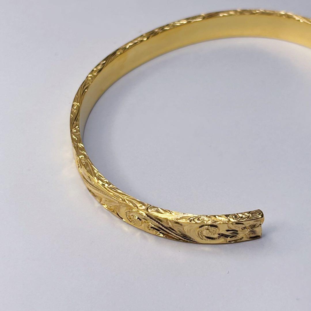 [3面彫り]ヘビーウェイトロイヤルハワイアンバングル