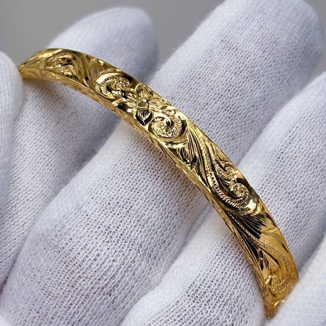 [3面彫り]ヘビーウェイトロイヤルハワイアンバングル