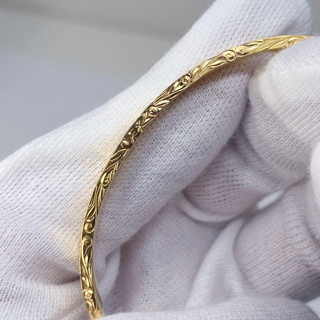 [3面彫り]ヘビーウェイトロイヤルハワイアンバングル