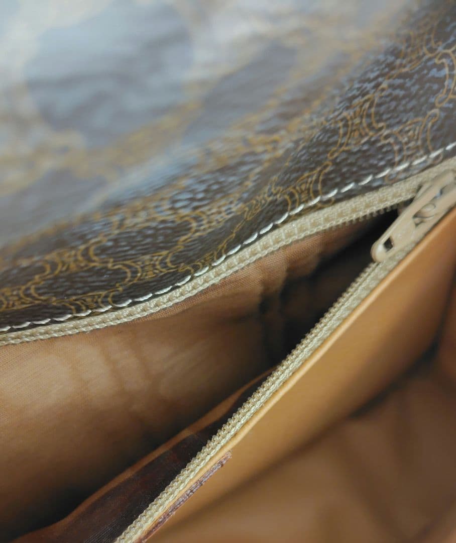 CELINE オールドセリーヌ ショルダーバッグ マカダム柄 サークルロゴ