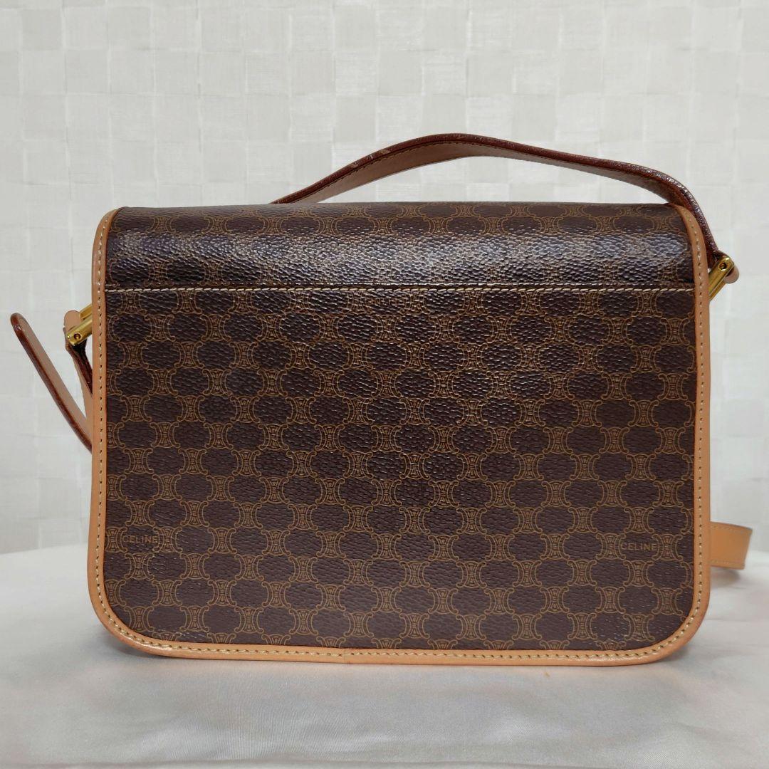 CELINE オールドセリーヌ ショルダーバッグ マカダム柄 サークルロゴ