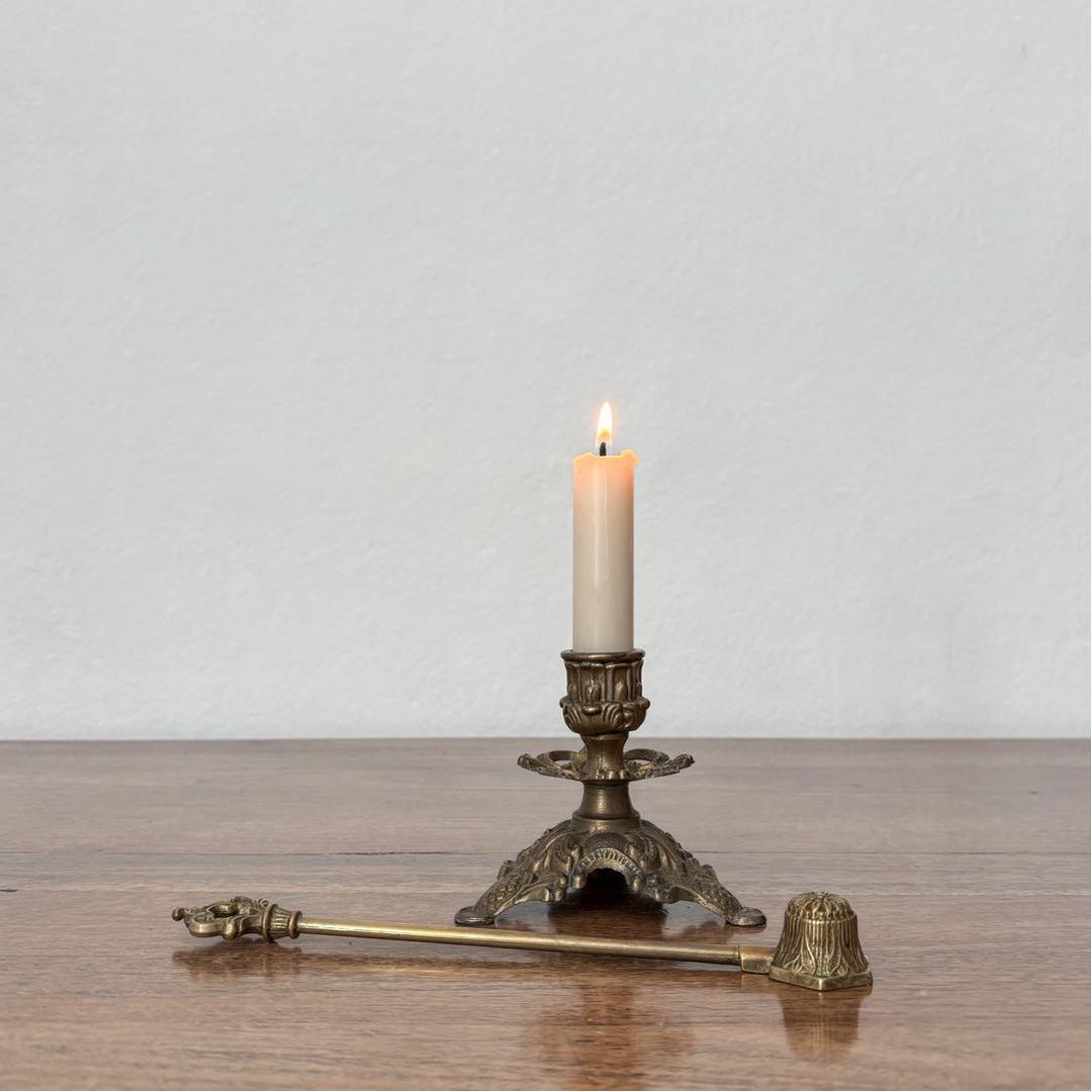 【ドイツ キャンドルスタンドとスナッファーセットT】ヴィンテージ