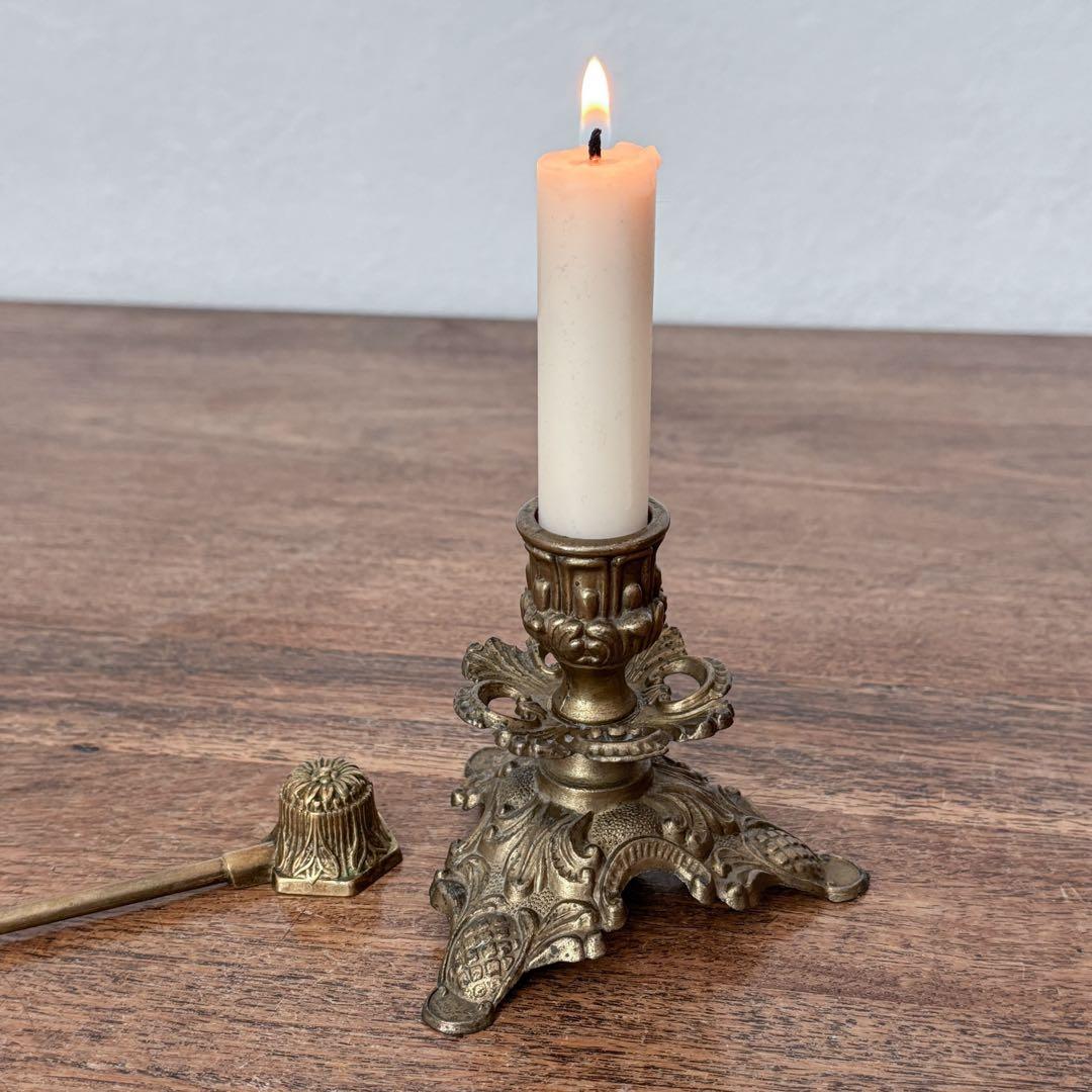 【ドイツ キャンドルスタンドとスナッファーセットT】ヴィンテージ