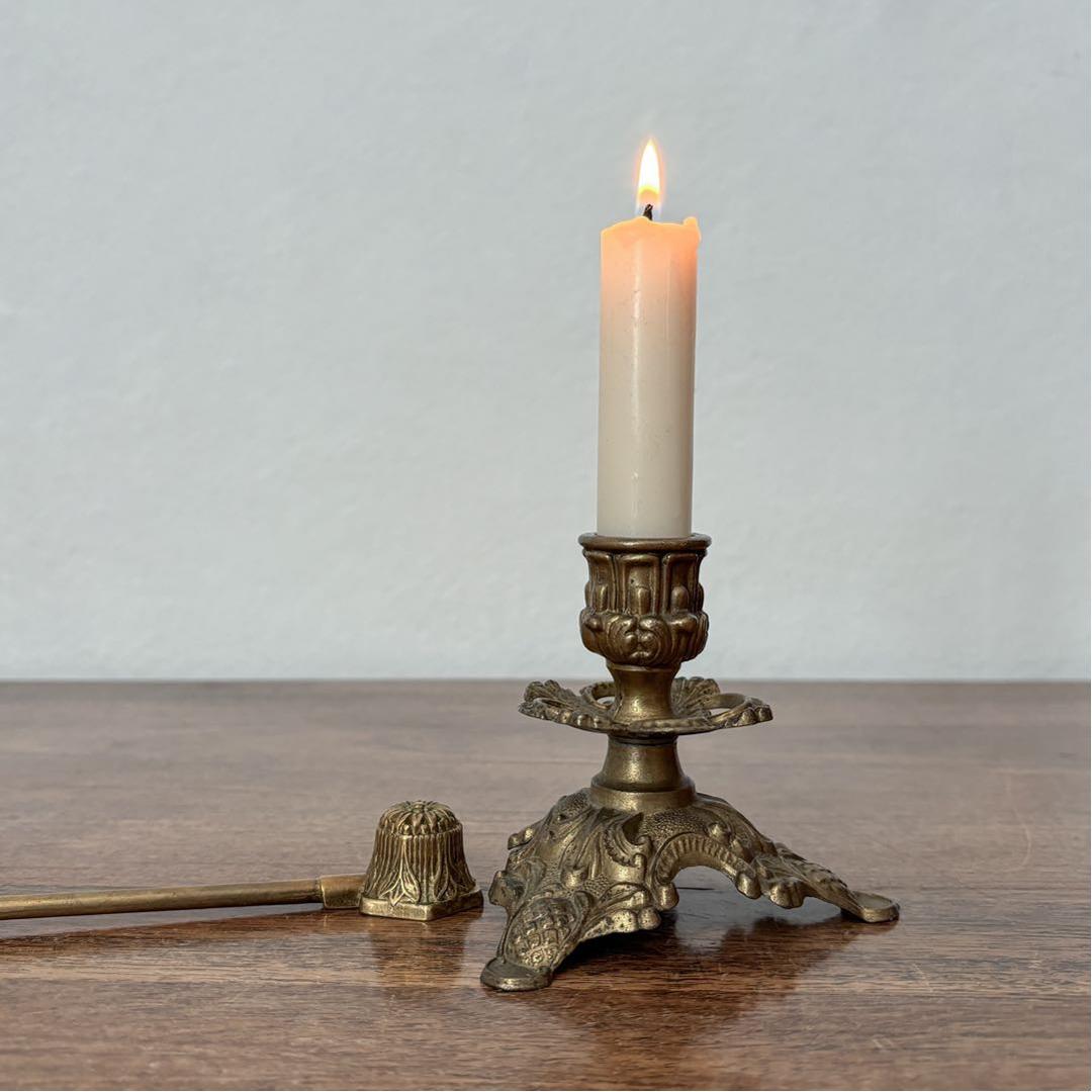 【ドイツ キャンドルスタンドとスナッファーセットT】ヴィンテージ