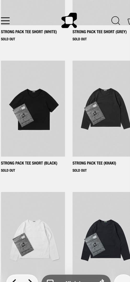 STRONG PACK TEE (カーキ)